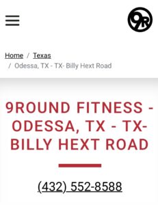 9round Fitness-Odessa TX-Billy Hext Rd.