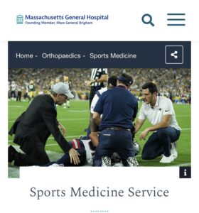 Massachusetts General Hospital Sports Medicine Service-Boston MA